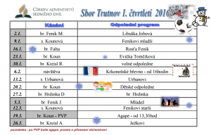 Sborový rozpis 1Q 2016