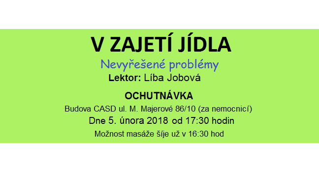 V zajetí jídla - nevyřešené problémy